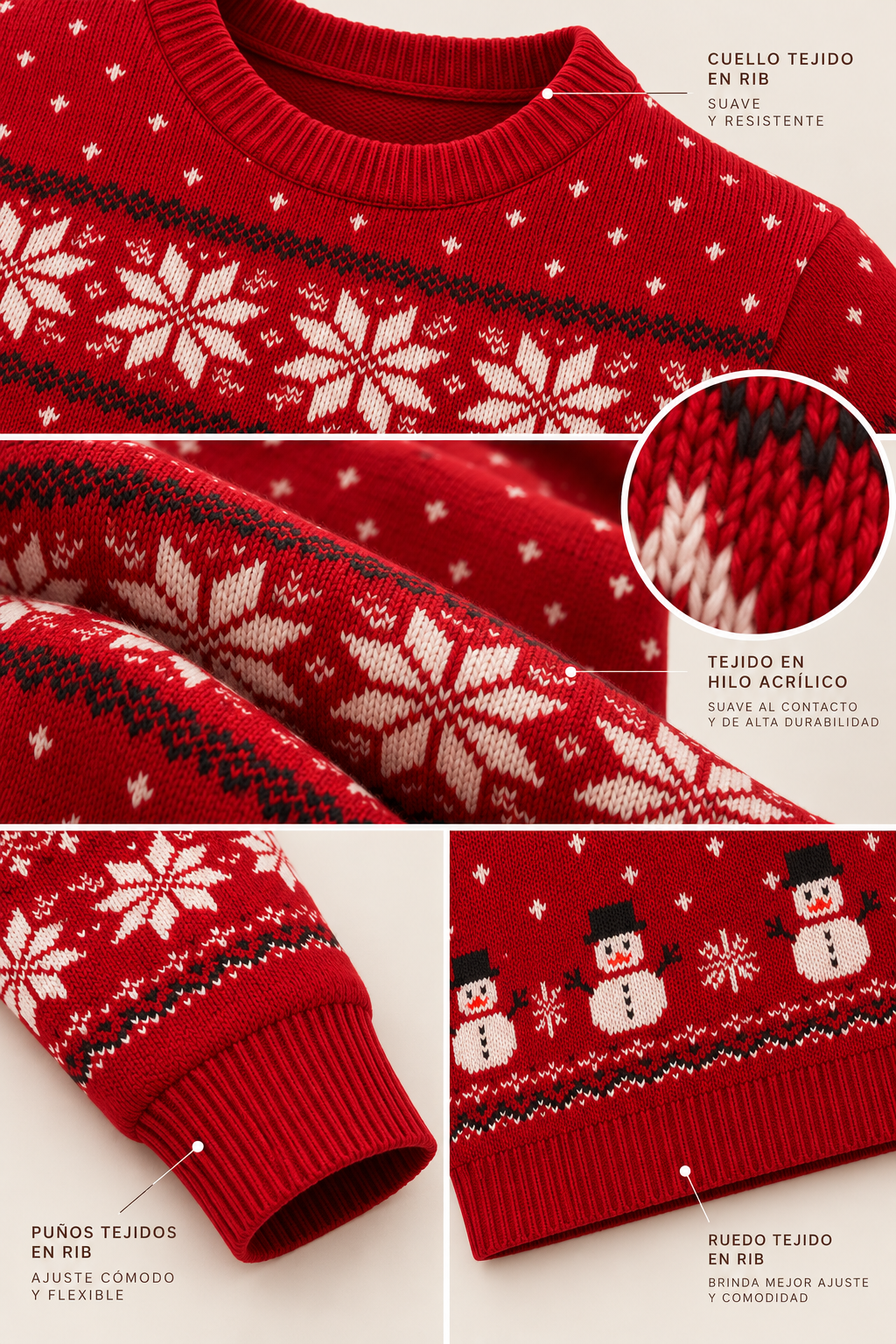 Sweater Snowman Adulto