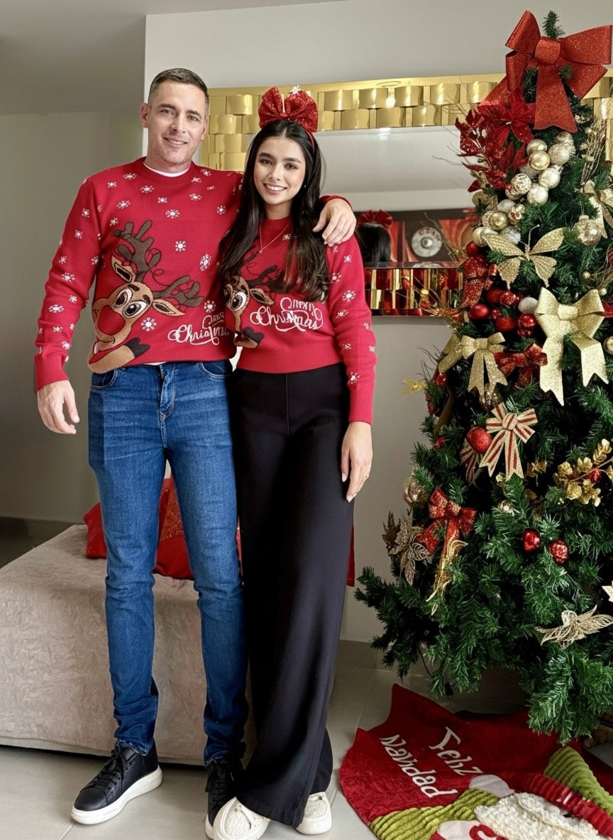 Sweater Reno Rojo Adulto