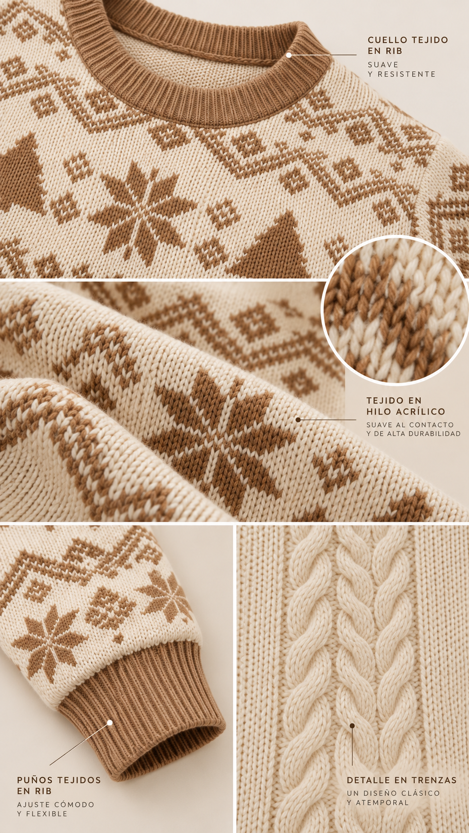 Sweater Gingerbread Adultos