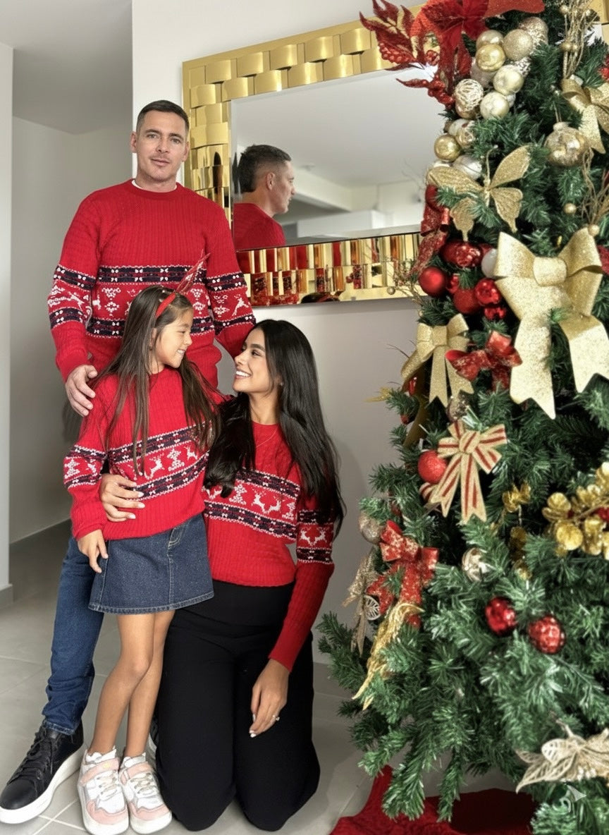 Sweater Rojo Christmas Adulto