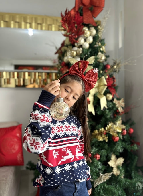 Sweater Azul Christmas infantil