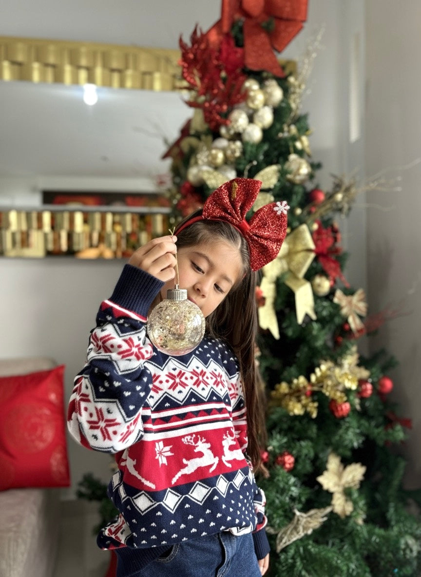 Sweater Azul Christmas Adulto